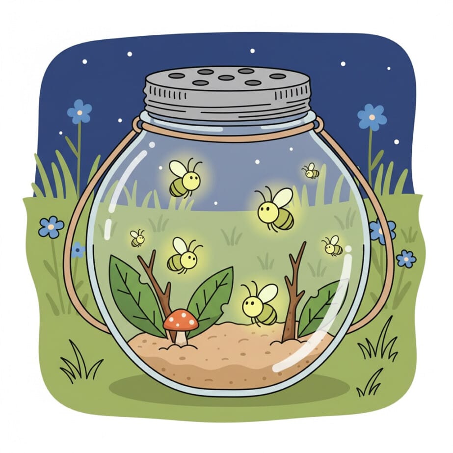 Firefly In Jar Coloring Page 2