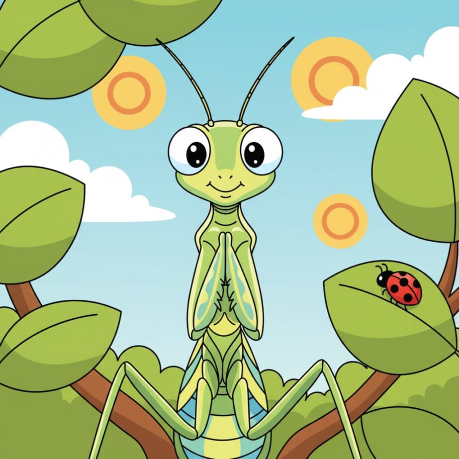 Praying Mantis Portrait Coloring Page 2