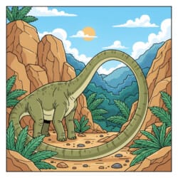 Diplodokus Uzun Kuyruk Boyama Sayfası - Orijinal görüntü