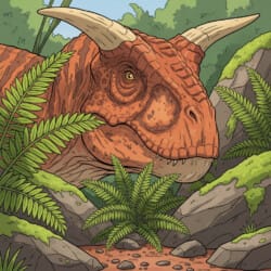 Carnotaurus Boynuzları Yakın Çekim Boyama Sayfası - Orijinal görüntü