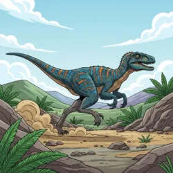 Página Para Colorear: Velociraptor Corriendo - Imagen de origen