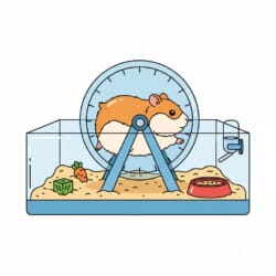 Hamster In Wheel Coloring Page - Origin image