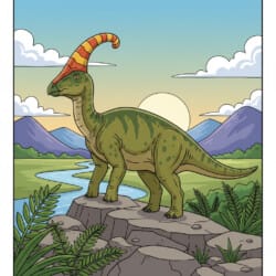 Parasaurolophus Kresti Profil Boyama Sayfası - Orijinal görüntü