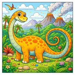Diplodocus Long Tail Coloring Page - Origin image