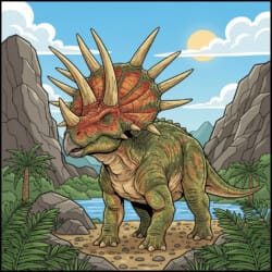 Styracosaurus Spiky Frill Coloring Page - Origin image