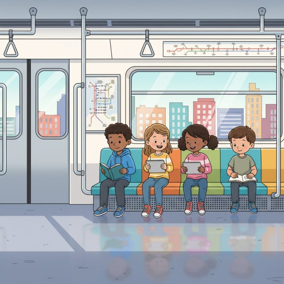 Subway Train Coloring Page 2