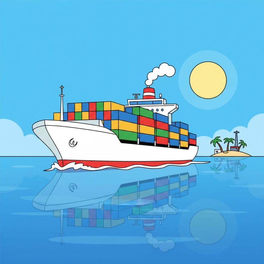 Cargo Ship Coloring Page 2