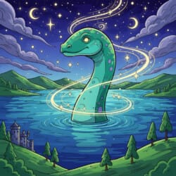 Loch Ness Monster Coloring Page - Origin image