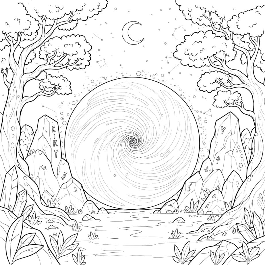 Mystic Portal Coloring Page