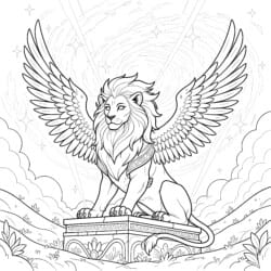 Mythical Sphinx Coloring Page - Printable Coloring page