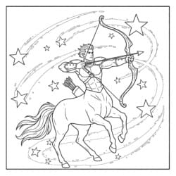 Centaur Archer Coloring Page - Printable Coloring page