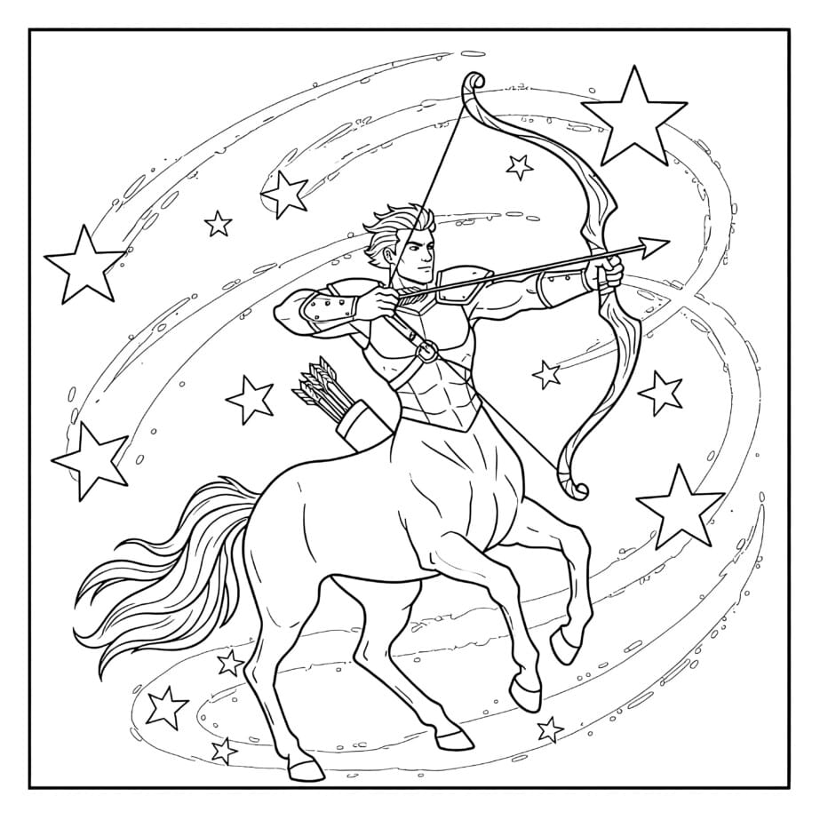 Centaur Archer Coloring Page