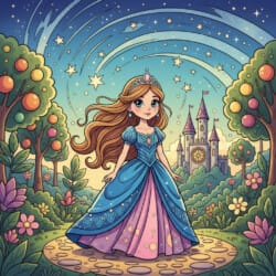 Princess With Tiara Coloring Page - Origin image