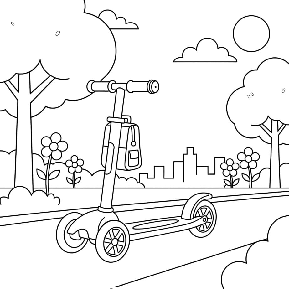 Scooter Coloring Page