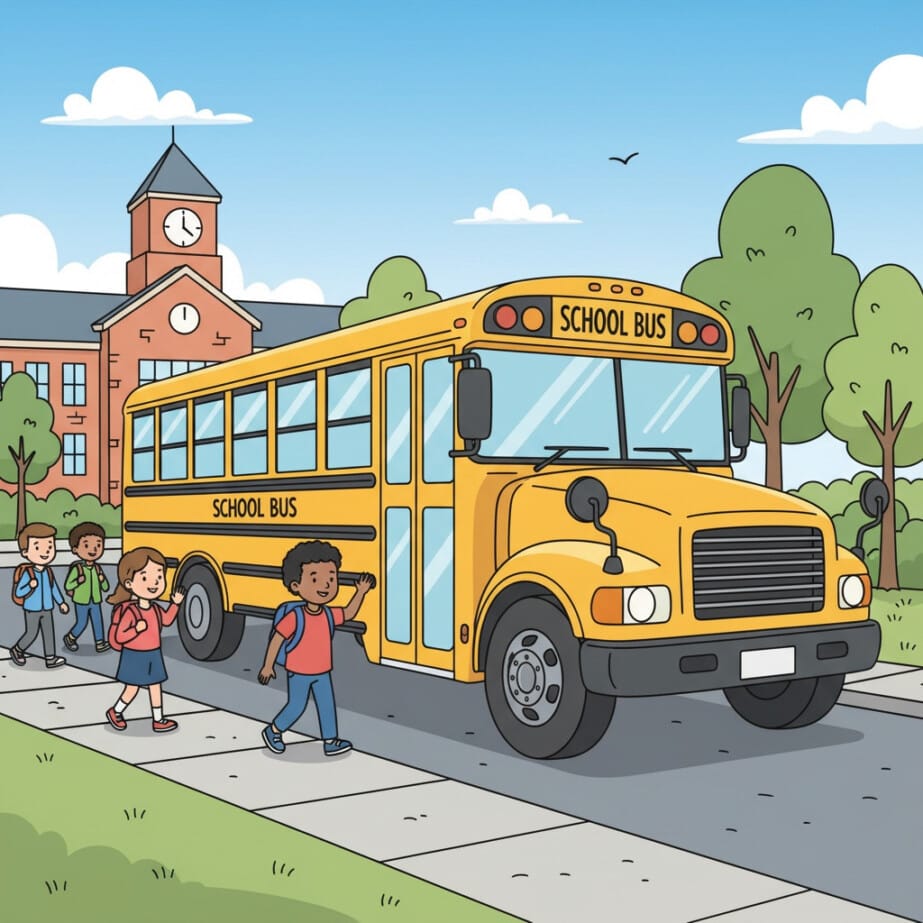 School Bus Coloring Page 2