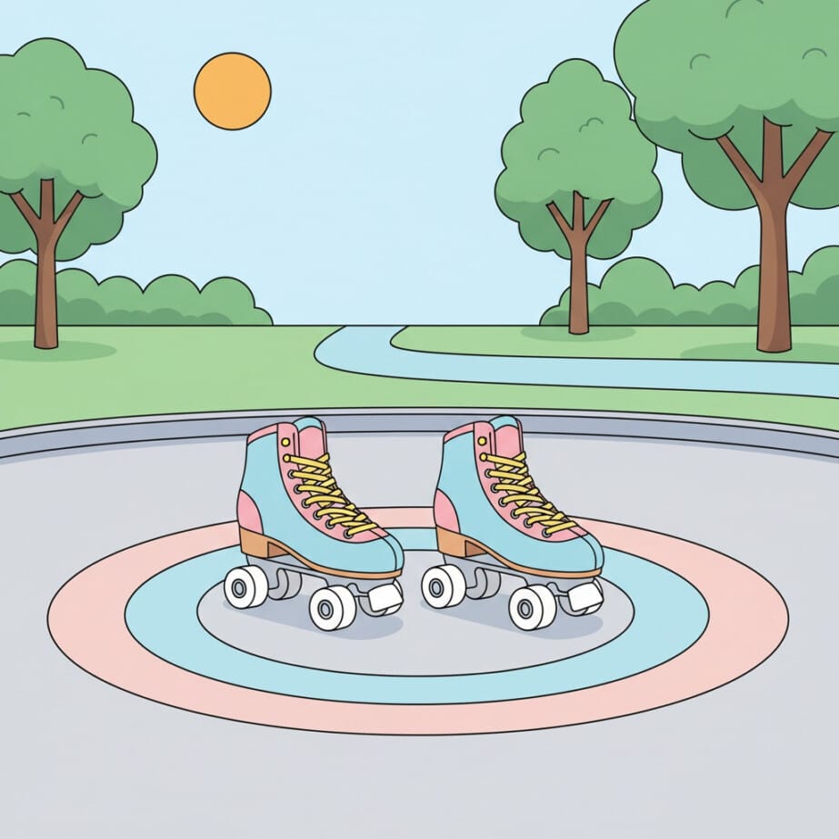 Roller Skates Coloring Page 2