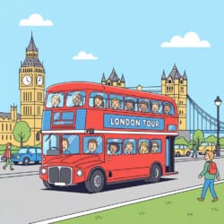 Double Decker Bus Coloring Page - Origin image
