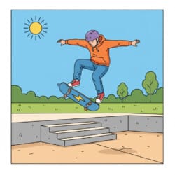 Skateboard Tricks Coloring Page - Origin image