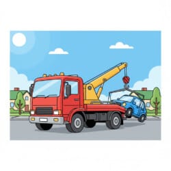 Tow Truck Coloring Page - Origin image