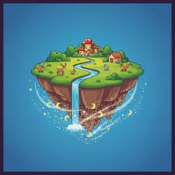 Floating Island Coloring Page - Origin image