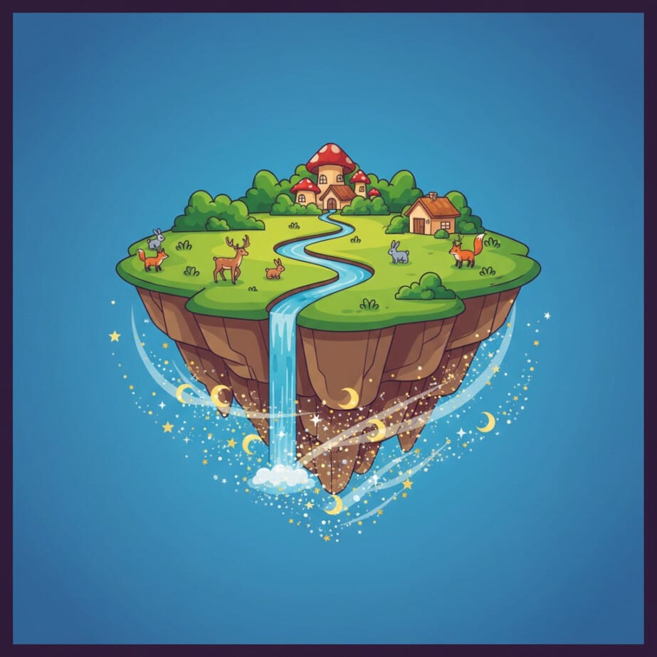 Floating Island Coloring Page 2