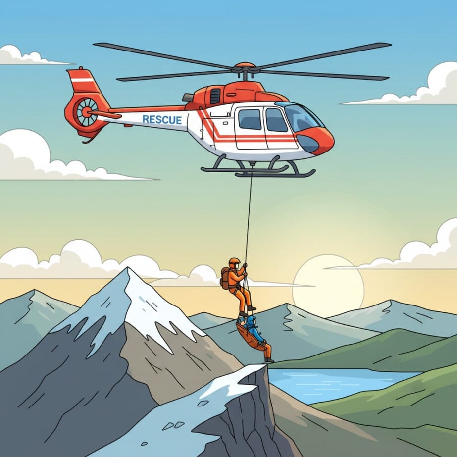 Helicopter Rescue Coloring Page 2
