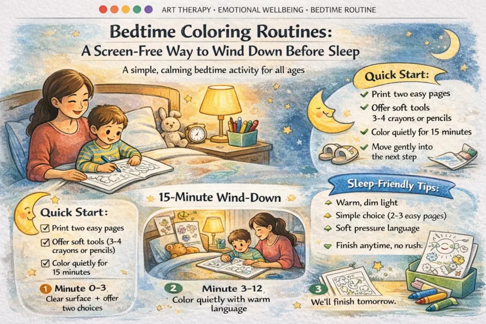 Bedtime Coloring Routines A Screen-Free Way to Wind Down Before Sleep ...