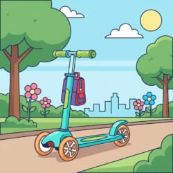 Scooter Coloring Page - Origin image