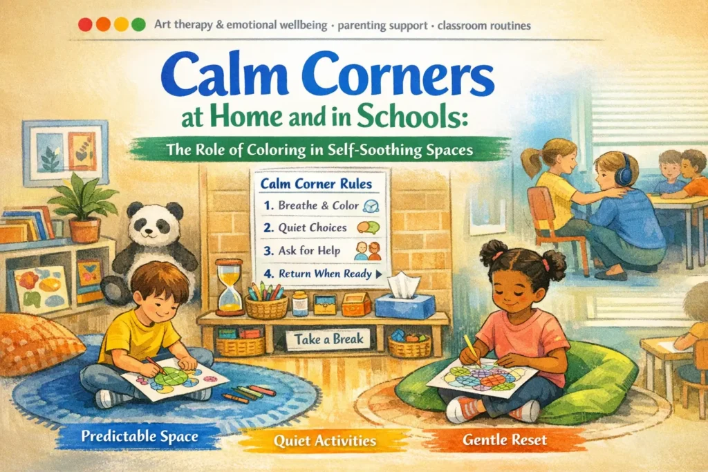 “Calm Corners” at Home and in Schools: The Role of Coloring in Self-Soothing Spaces