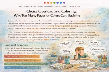 Choice Overload and Coloring: Why Too Many Pages or Colors Can Backfire