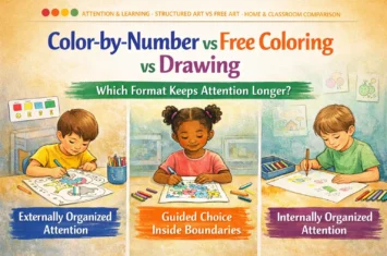 Color-by-Number vs Free Coloring vs Drawing