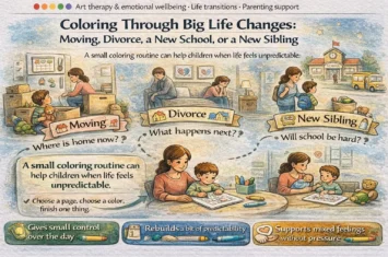 Coloring Through Big Life Changes Moving, Divorce, a New School, or a New Sibling