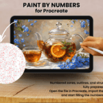 Cozy Herbal Tea Paint By Number For Procreate – Floral Still Life | Digital Download