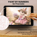 Easter Bunny Paint By Number Procreate – Spring Rabbit Art (Digital Download)
