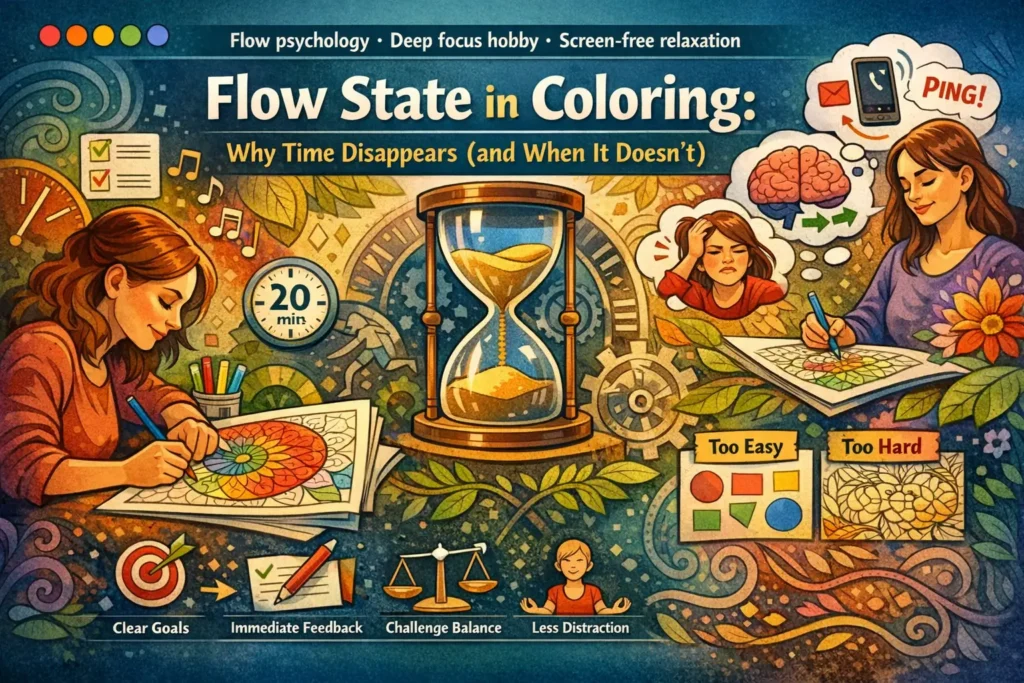 Flow State in Coloring Why Time Disappears (and When It Doesn’t)