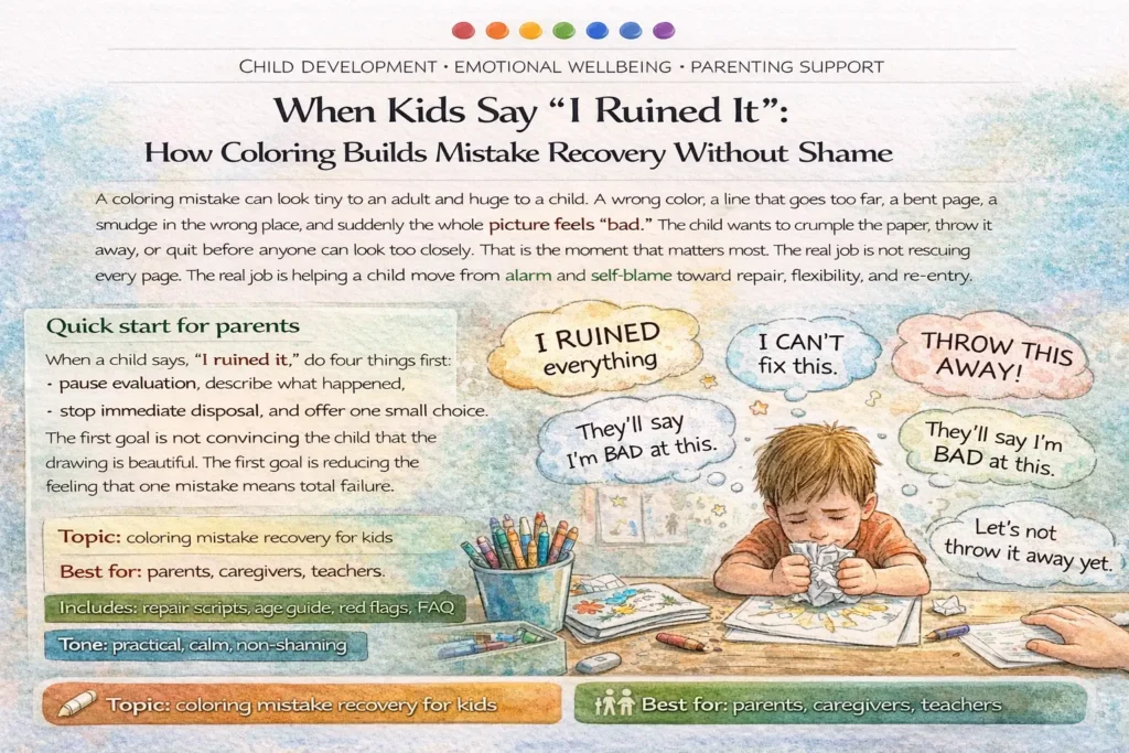 How Coloring Builds Mistake Recovery Without Shame