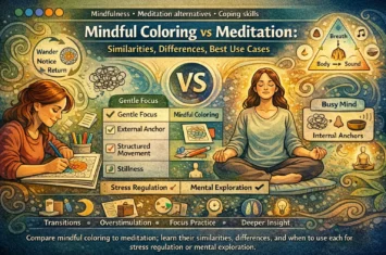 Mindful Coloring vs Meditation Similarities, Differences, Best Use Cases