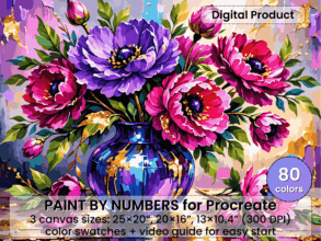 Cozy Herbal Tea Paint By Number For Procreate – Floral Still Life | Digital Download