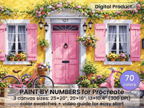 Golden Goddess Paint By Number For Procreate – Luxury Portrait Art | Digital Download