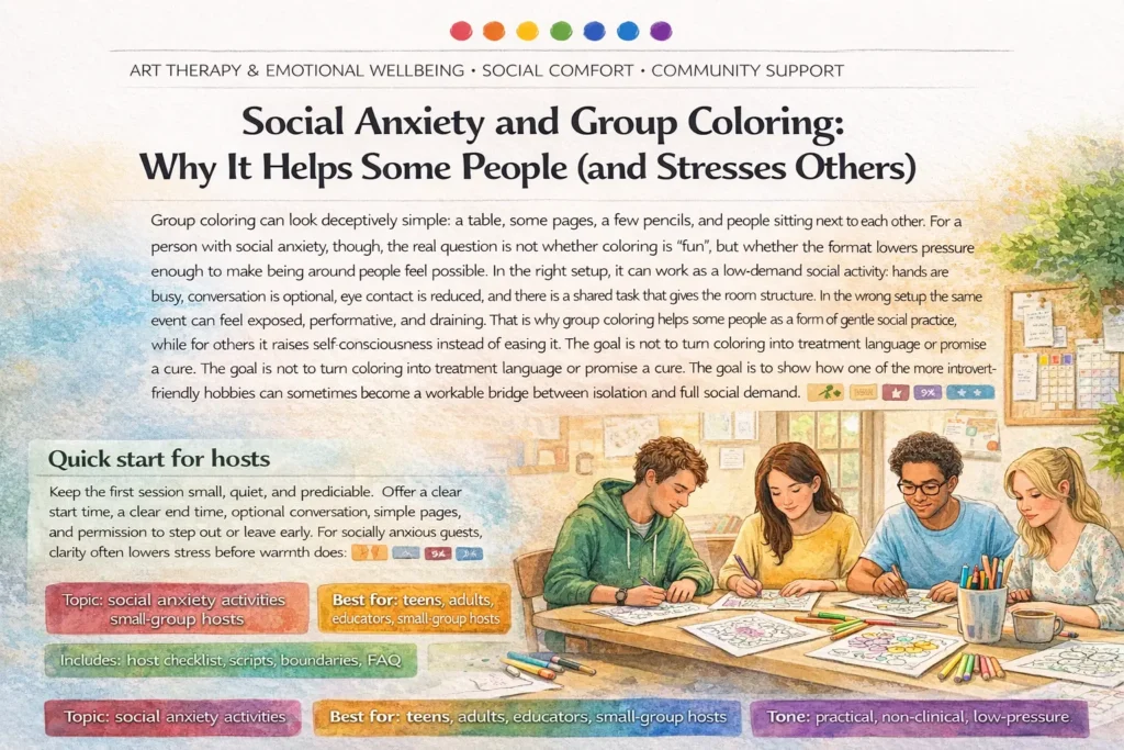 Social Anxiety and Group Coloring
