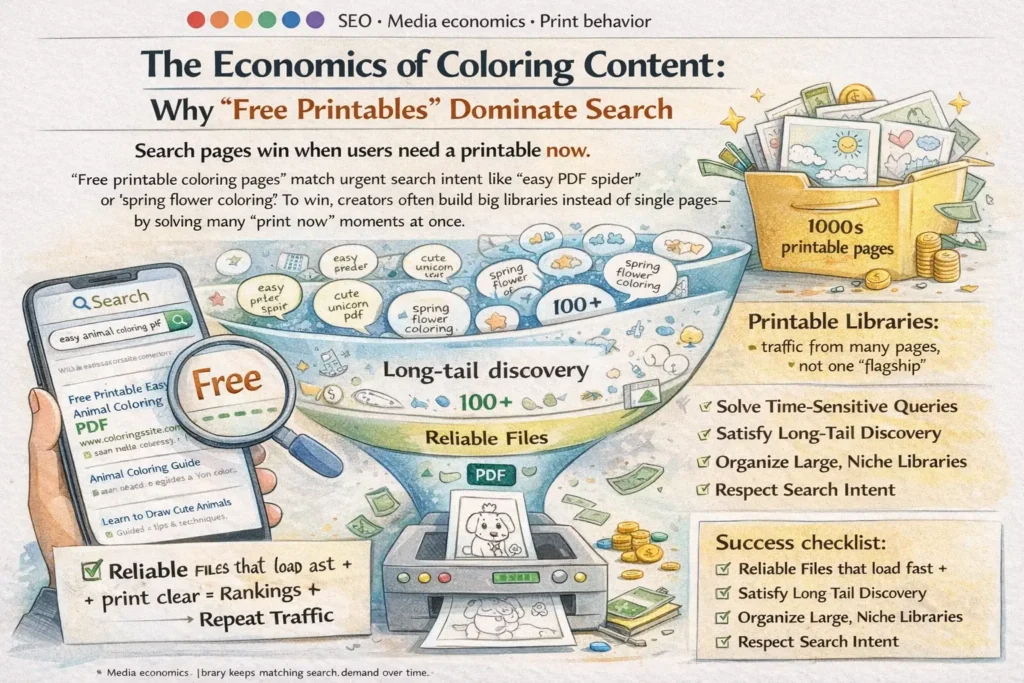 The Economics of Coloring Content Why Free Printables Dominate Search