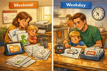 Coloriages Week-end Vs Jours De Semaine : Quand Les Familles Impriment, Enregistrent Et Ouvrent Réellement Les Pages
