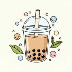 Bubble Tea Cup Coloring Page - Origin image