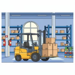 Forklift Coloring Page - Origin image
