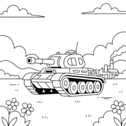 Tank (cartoon) Coloring Page - Printable Coloring page