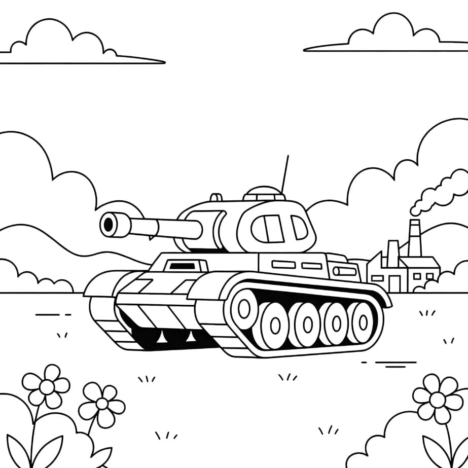 Tank (cartoon) Coloring Page