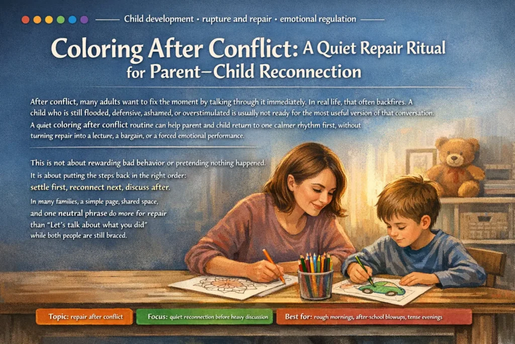 Coloring After Conflict: A Quiet Repair Ritual for Parent–Child Reconnection