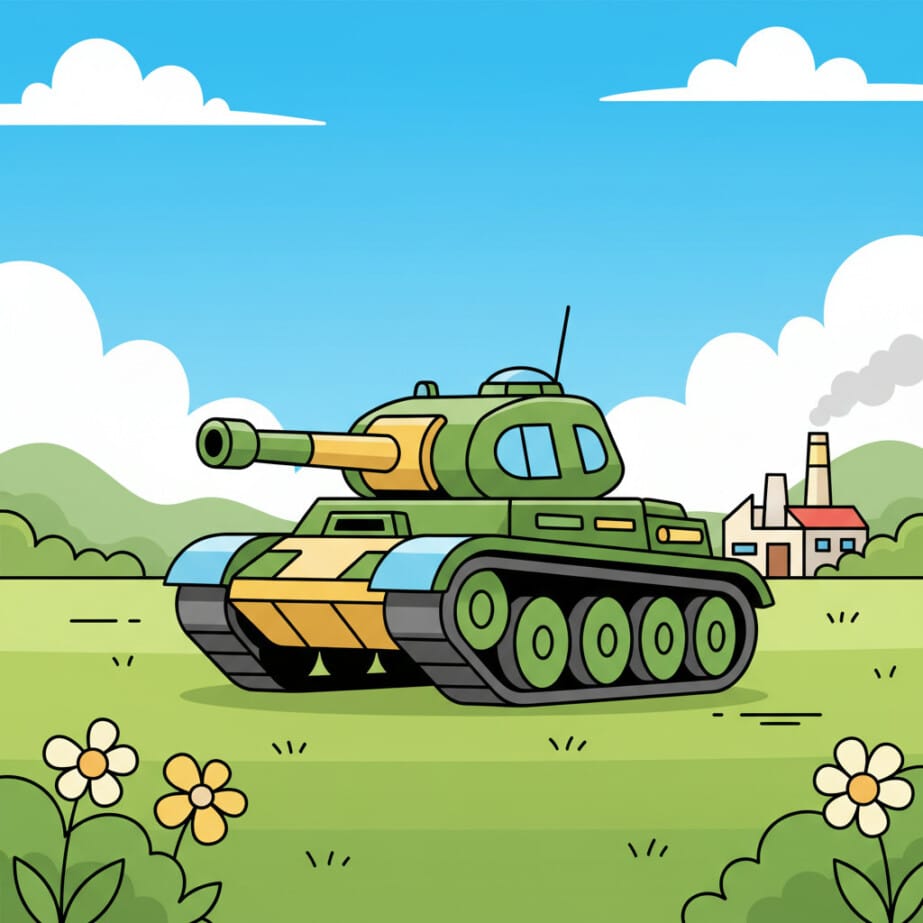 Tank (cartoon) Coloring Page 2
