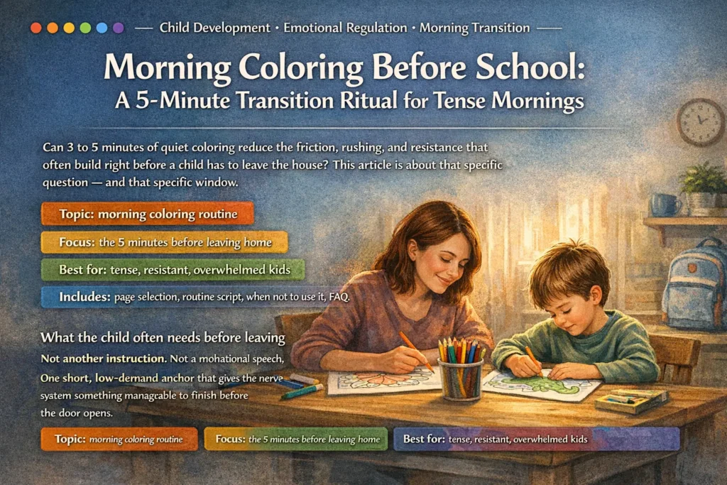 Morning Coloring Before School A 5-Minute Transition Ritual for Tense Mornings