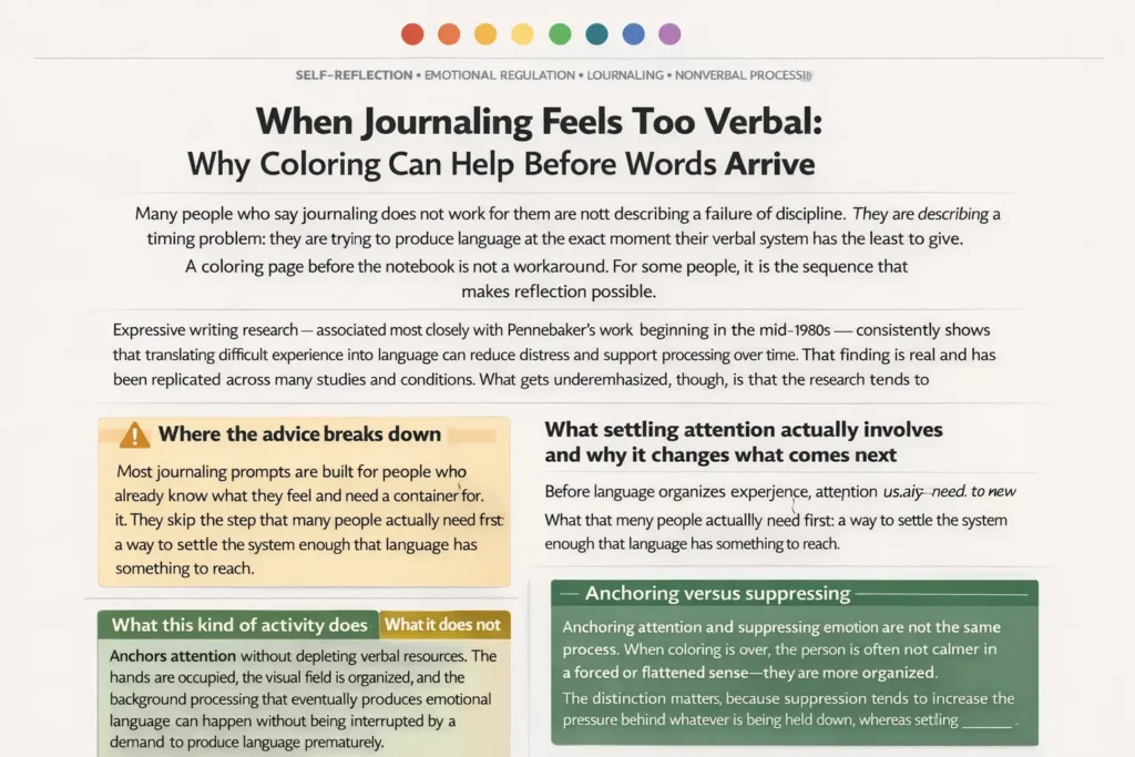 When Journaling Feels Too Verbal